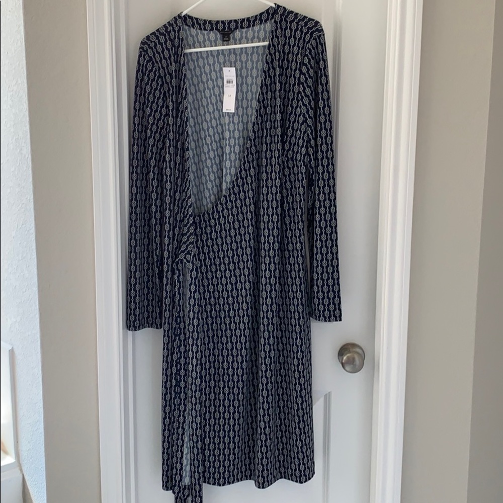 Ann Taylor Navy Wrap Drew
